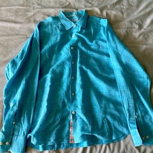 Light Blue Linen Tommy Bahama Shirt